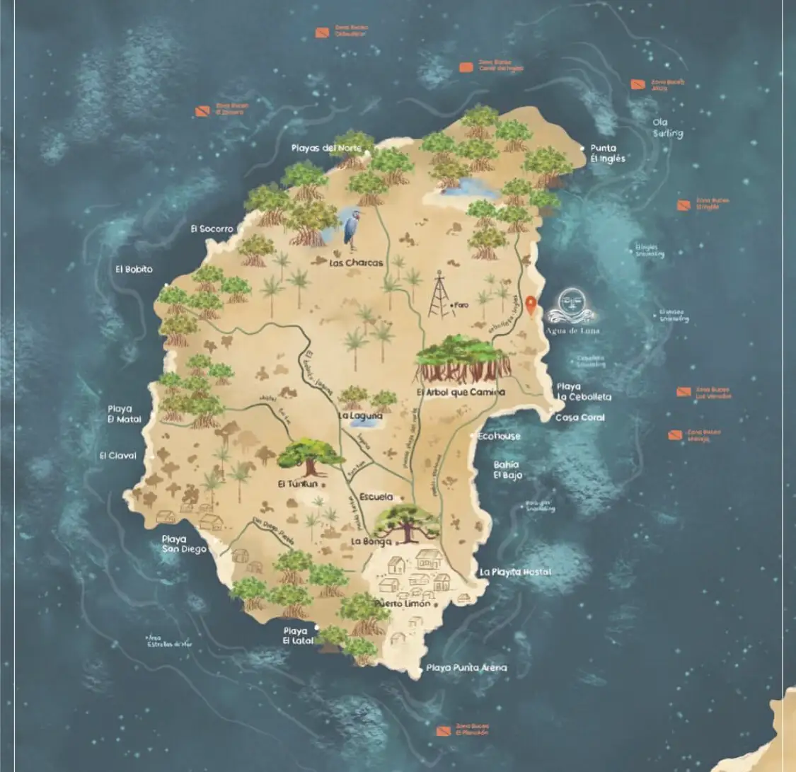Mapa de Isla Fuerte