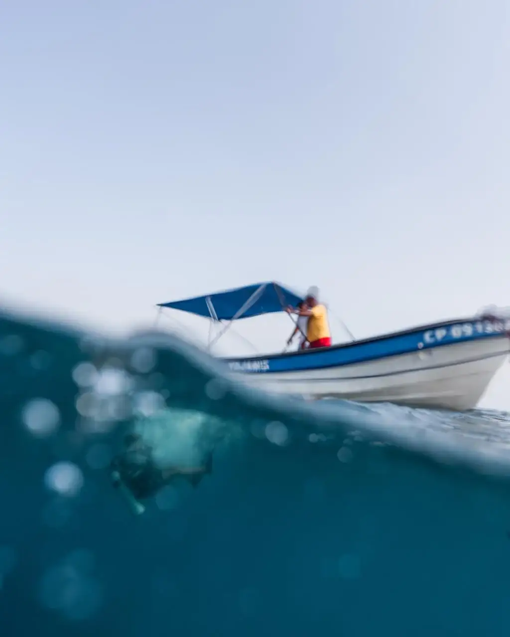 Bote visto desde el agua