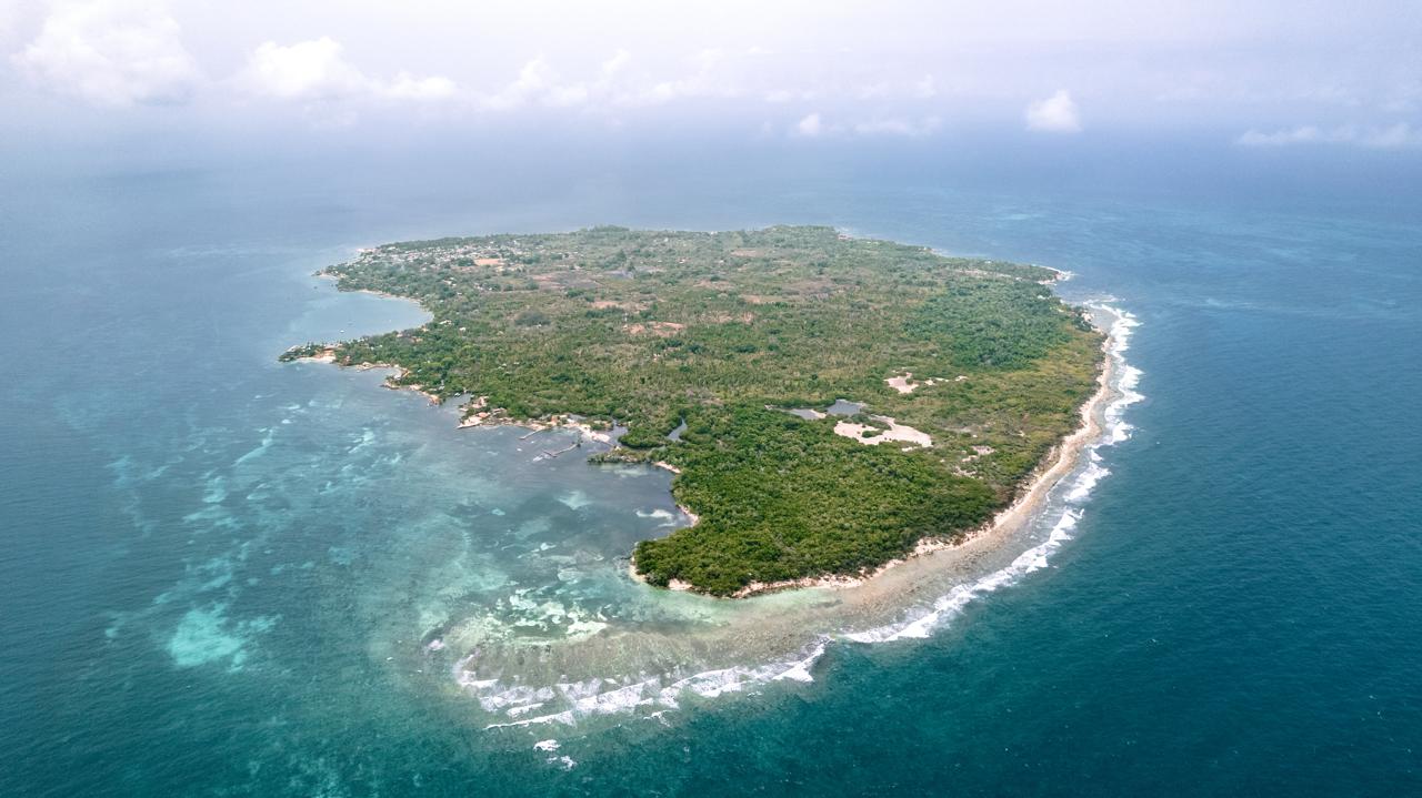 Vista aérea de la isla