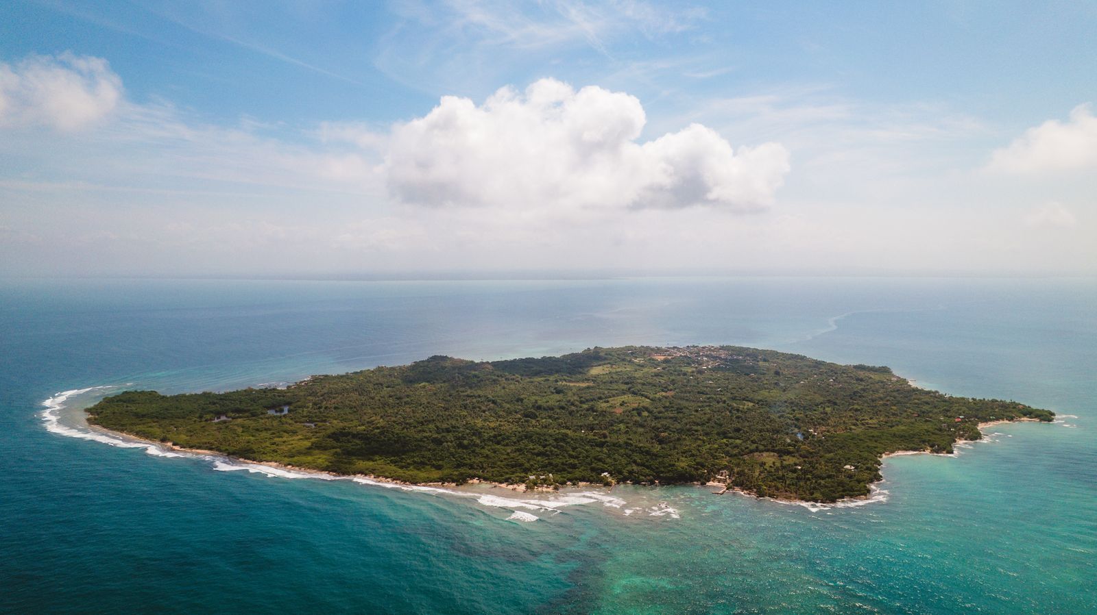 Vista aérea de la isla